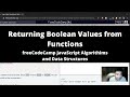 Returning Boolean Values from Functions (Basic JavaScript) freeCodeCamp tutorial
