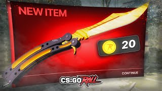 $20 TO A KNIFE CHALLENGE! (CSGOROLL)