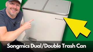 Best Dual/Double Trash Can for Kitchens - Songmics Review (great for families!)