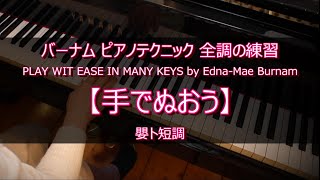 【手でぬおう】嬰ト短調　バーナムピアノテクニック　全調の練習