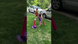 Skylar Had To Show Us How She Hit The Ball | Having A Fantastic Time