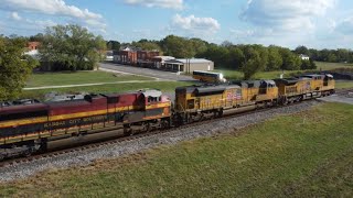 Southbound KCS 4180/UP 6633/8970, Mixed Freight Train, \