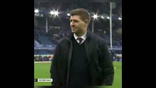 Steven Gerrard Looking straight at the Everton Fans