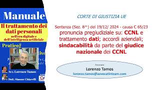 CCNL e trattamento dati: accordi aziendali e sindacabilità del giudice - TAMOS (24/1/2025)