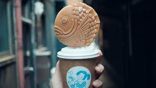 たい焼き∥あまいろ コーヒーとたい焼き∥Taiyaki, fish-shaped bun∥Japanese street food