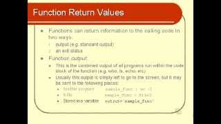 Unix Shell Scripting Functions Part 4