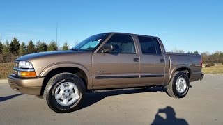 SOLD.2004 CHEVROLET S-10 LS 4 DOOR CREW CAB 4X4 1 OWNER 115K 4.3 V6 FOR SALE CALL 855-507-8520