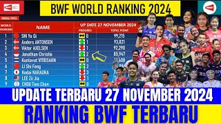 JOJO & SABREZ NAIK, POSISI GINTING TERA4NCAM‼️ Update Terbaru Ranking BWF 2024..!!