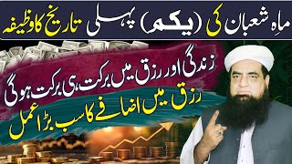 1st  Shaban Ka Wazifa | Zindagi Aur Rizq, Dolat Mein Barkat Hi Barkat Hogi | Peer Iqbal Qureshi