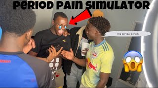 Trying Period Pain simulator with the homies