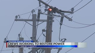 Crews working to restore power after storms