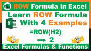 #238-How to use ROW Function in Excel with 4 Examples