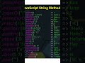 javascript all string methods #javascript #coding #tutorial