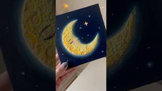 Beginner canvas craft using tissue 🧻🌜#artidea #canvasidea