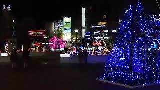 岡山駅前広場クリスマスイルミネーション2017の夕べ