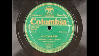 Slovak 78rpm recordings in the US 1928 24086-F ČI JE TO ROLIČKA ^ ČERVENA RUŽA, Margaret Hnat