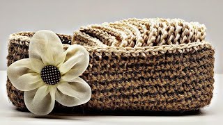 Easy Crochet Face Scrubby With Basket