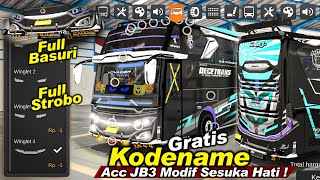 Free Buat Kita😍 Kodename Acc JB3 Full Acc Full Strobo Modif Sesuka Hati❗BUSSID V4.3.2