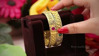 Latest Gold bangles designs 2022 | Antique Gold Kada | Bhindi Jewellers