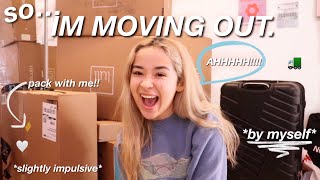 IM MOVING OUT.. for the first time ever *chaotic vlog*