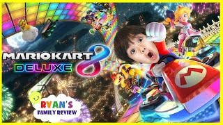 Ryan and Daddy Game Night! Let's Play Mario Kart 8 Deluxe with Ryan's Family Review