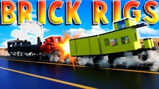 LEGO TRAIN HEAD ON COLLISIONS! - Brick Rigs Gameplay Roleplay