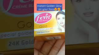 Facial at home| Fem gold bleach #reels #review #skincare #facial #facialathome #laser #cream