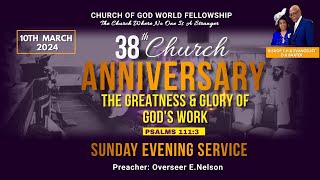 Church Of God World Fellowship 38th Church Anniversary Sunday Evening Service 10/03/24