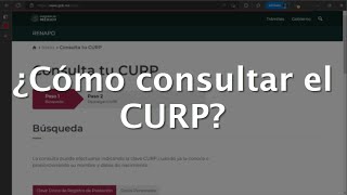 Como consultar el CURP 2022 GRATIS- Consulta tu CURP en RENAPO