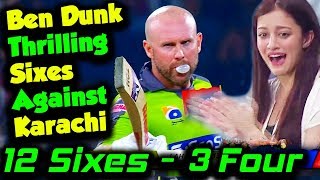 Ben Dunk Thrilling Sixes Against KHI | KHI Kings vs LHR Qalandars | Match 23 | PSL 2020|MB2
