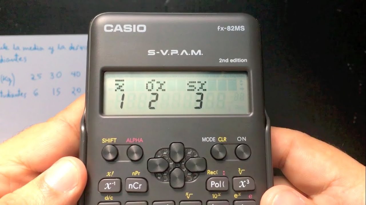 Calcular La Media, Desviacion Estandar Con Calculadora Casio Fx-82MS ...