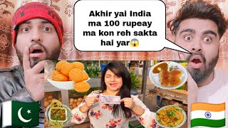 Living On Rs 100 For 24 Hours In India Food Challenge By|Pakistani Bros Reactions|