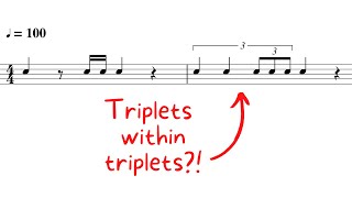 Nested triplets - unusual rhythms to practice sight reading 🥁