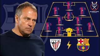 🔥 Athletic Bilbao vs Barcelona: Barcelona Predicted Lineup (4-2-3-1) 🔥 Super Cup 2025