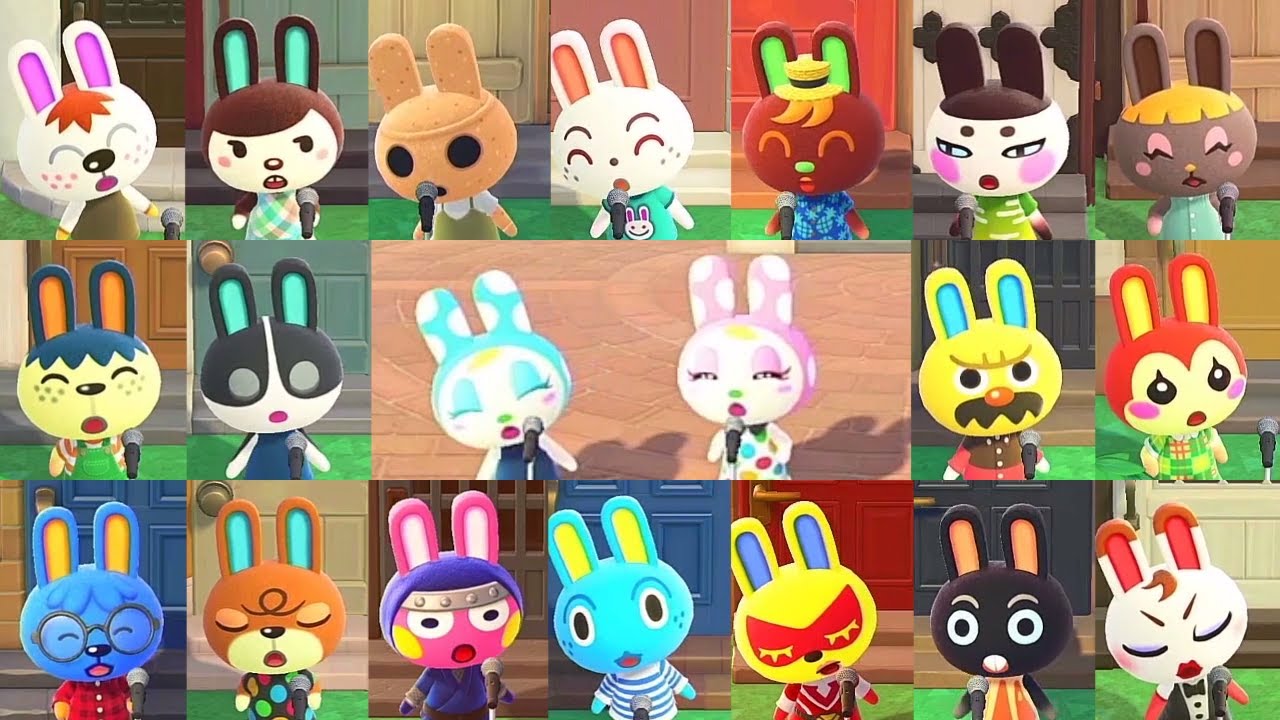 30 Animal Crossing New Horizons All Bunny Villagers | Sanscompro Misaucun