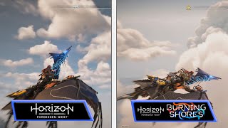 Horizon Forbidden West VS Burning Shores | Upgrade Graphics Comparison