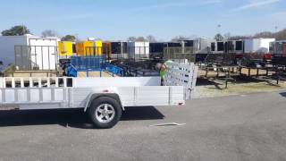 Smart car load on aluma 8114 sr aluminum trailer