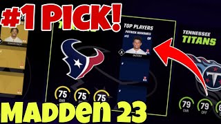 How to get the 1st Pick in EVERY Fantasy Draft! Madden 23 Franchise Mode
