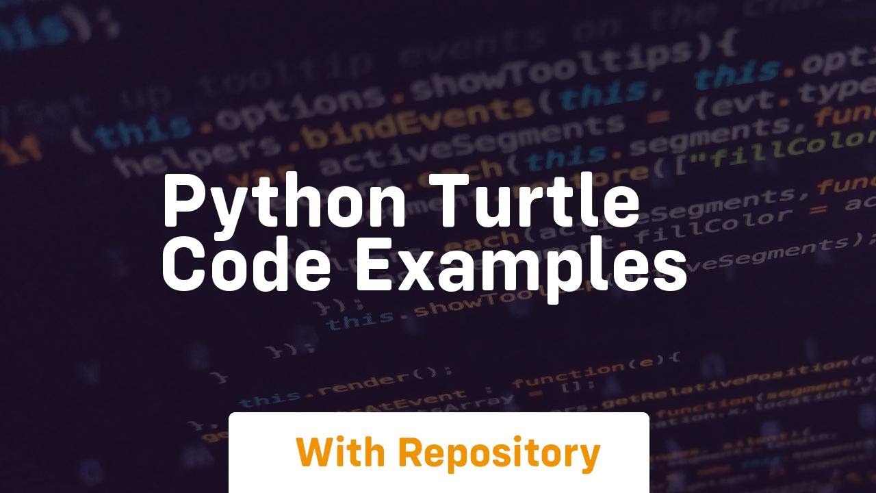 Python Turtle Code Examples - YouTube