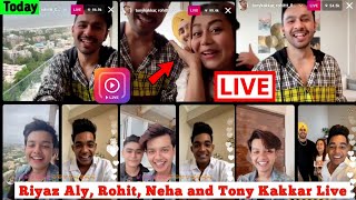 Neha and Tony Kakkar Live with Riyaz Aly and Rohit zinjurke on instagram || Riyaz Aly and Rohit live