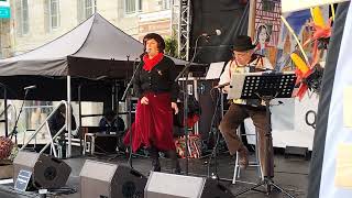 Festival chanteurs de rue Quintin 2021 L'accordéoniste Edith Piaf