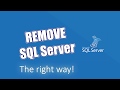 SQL tutorial for beginners | Uninstall and Remove SQL Server 2017 the right way