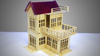 Easy & Simple Popsicle Stick Mansion house DIY | Model 19