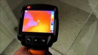 Finding the infloor heat with a thermal imager