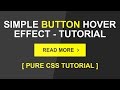 Simple Button Hover Effect - Html5 Css3 Hover Effect Tutorial