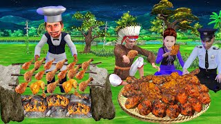 Star Hotel Chef Survival Chicken Cooking Challenge Outdoor Hindi Kahaniya Moral Stories Comedy Video