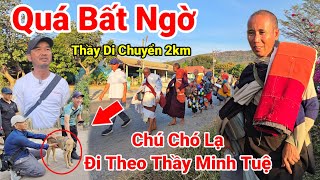 19: Bất Ngờ..Thầy Minh Tuệ Cùng 10 Sư Di Chuyển 2km Đến Nơi An Trú Mới Tại Thái Lan..Chú Chó Lạ Theo