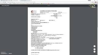 Locating a Course or Program Outline of Record