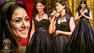 Shruti Haasan's Sassy Musical Entry & Candid Moments At Galatta Wonder Women Awards 2019