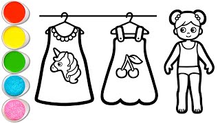 Dibujemos y Coloreemos Juntos Hermosos Vestidos para Sally ✨👗✨ Juego de Vestir #110